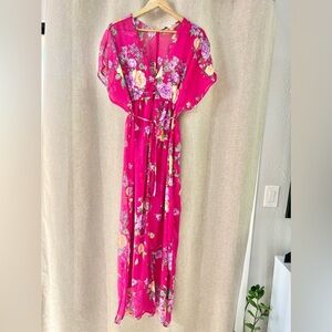 Pink kimono, beach cover up
